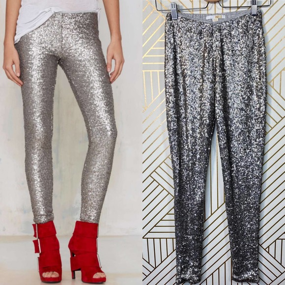 Amuse Society Pants - Amuse Society In A Manner Of Sequin Leggings